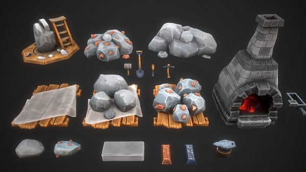 Stylized Stone and Iron Resource Pack
