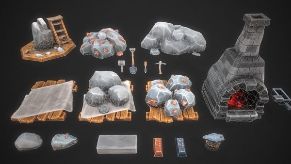 Stylized Stone and Iron Resource Pack