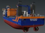 Subsea rock installation vessel Van Oord Bravenes 3D model