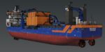 Subsea rock installation vessel Van Oord Bravenes 3D model