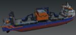 Subsea rock installation vessel Van Oord Bravenes 3D model