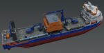 Subsea rock installation vessel Van Oord Bravenes 3D model
