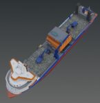 Subsea rock installation vessel Van Oord Bravenes 3D model