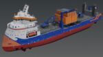 Subsea rock installation vessel Van Oord Bravenes 3D model