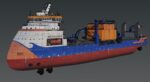 Subsea rock installation vessel Van Oord Bravenes 3D model