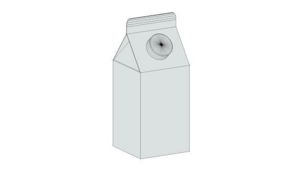 Supermarket Milk Carton 02 Low Poly PBR Realistic