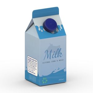 Supermarket Milk Carton 02 Low Poly PBR Realistic