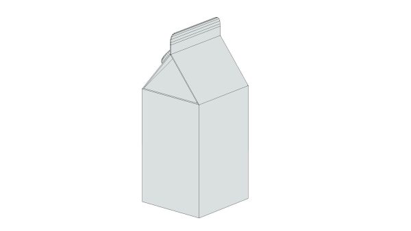 Supermarket Milk Carton 02 Low Poly PBR Realistic