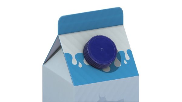 Supermarket Milk Carton 02 Low Poly PBR Realistic