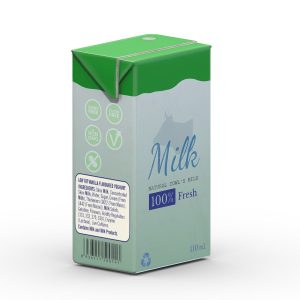 Supermarket Milk Carton 04 Low Poly PBR Realistic