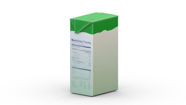 Supermarket Milk Carton 04 Low Poly PBR Realistic