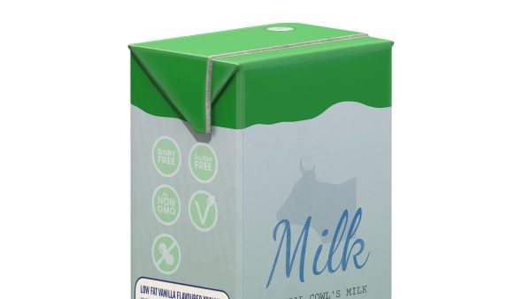 Supermarket Milk Carton 04 Low Poly PBR Realistic