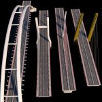 Suspended water road bridge pack collection