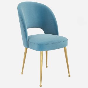 Swell Modern Upholstered Curved Dining Room Chair TOV