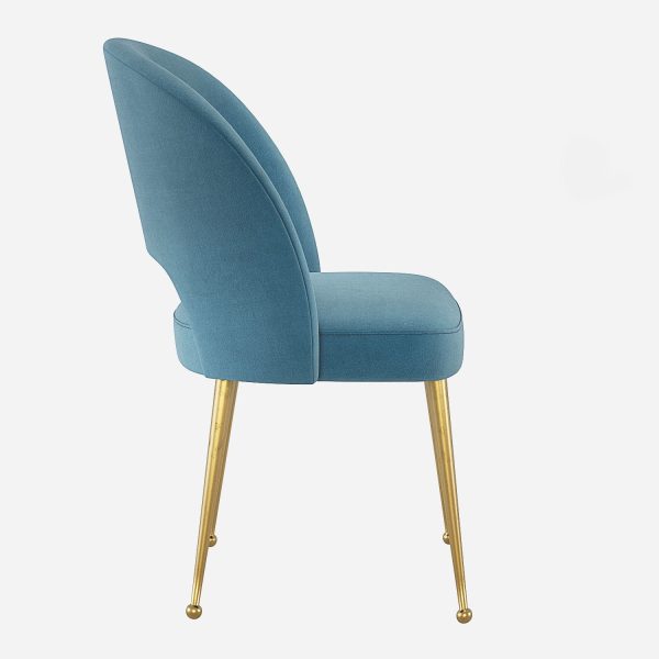 Swell Modern Upholstered Curved Dining Room Chair TOV