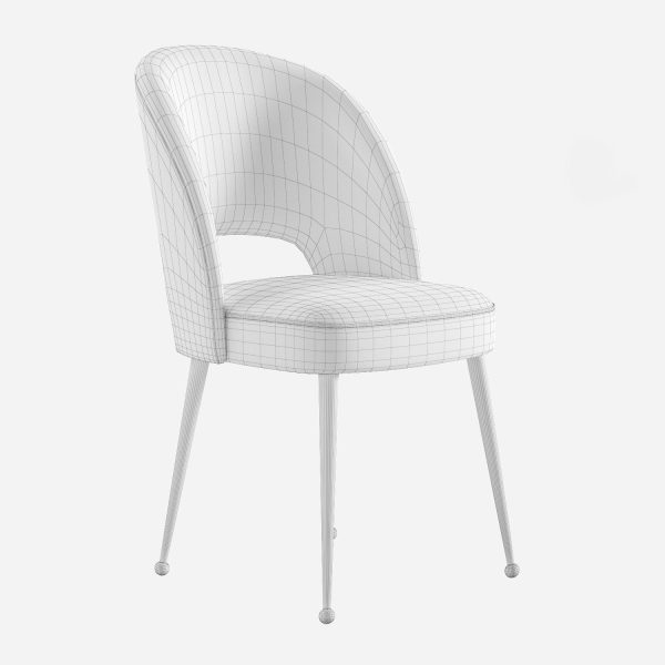 Swell Modern Upholstered Curved Dining Room Chair TOV
