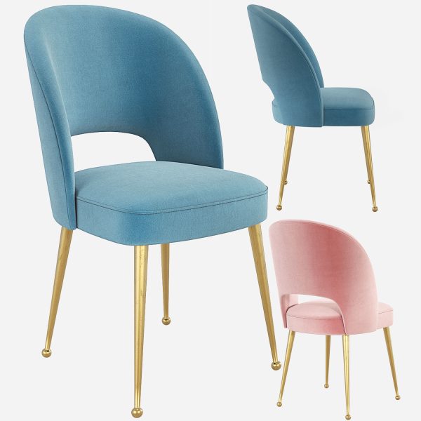 Swell Modern Upholstered Curved Dining Room Chair TOV