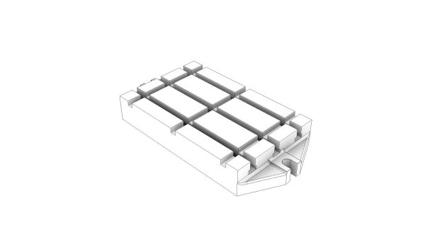 T-slot base plates for axial machines