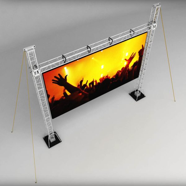 Telebim scaffolding LED screen high