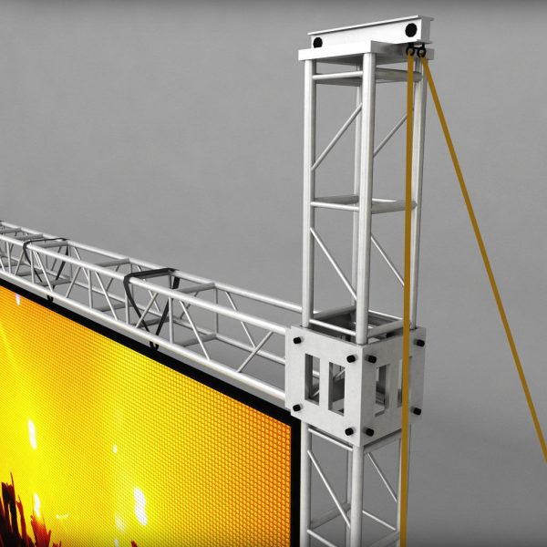 Telebim scaffolding LED screen high