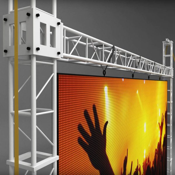 Telebim scaffolding LED screen high