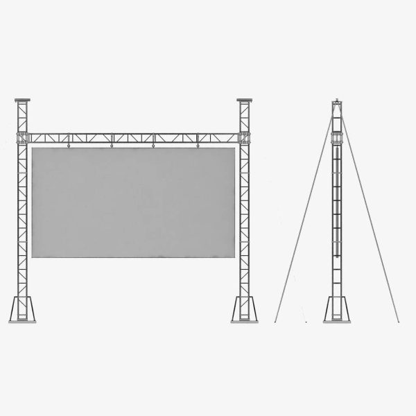 Telebim scaffolding LED screen high