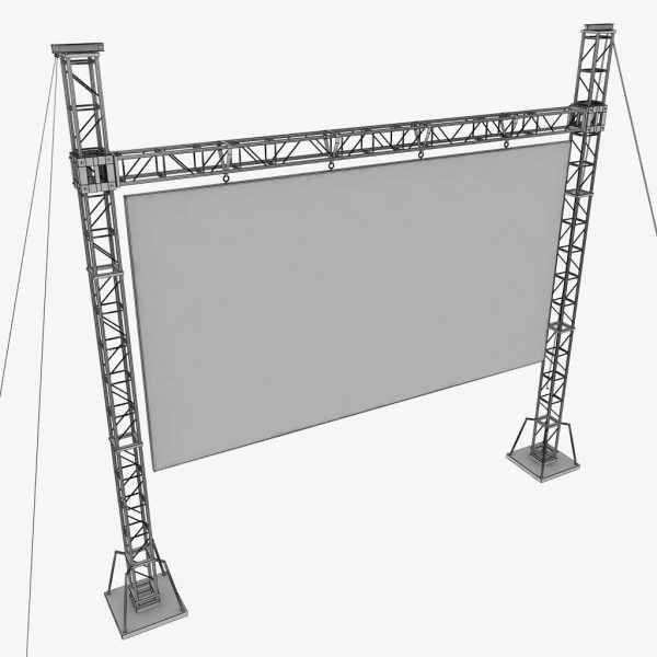 Telebim scaffolding LED screen high
