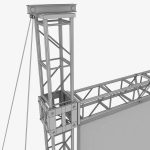 Telebim scaffolding LED screen high