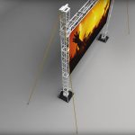 Telebim scaffolding LED screen high