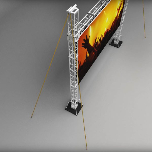 Telebim scaffolding LED screen high
