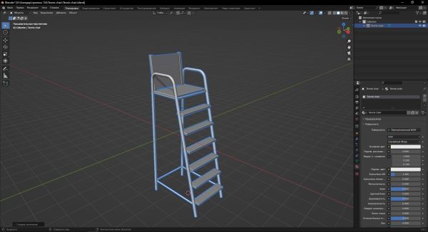 Tennis chair 3D Model