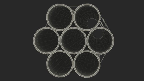 Thick Plastic Pipes Bundle 2 Meters