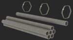 Thick Plastic Pipes Bundle 2 Meters