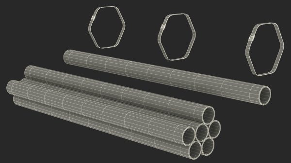 Thick Plastic Pipes Bundle 2 Meters