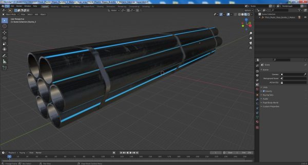 Thick Plastic Pipes Bundle 2 Meters