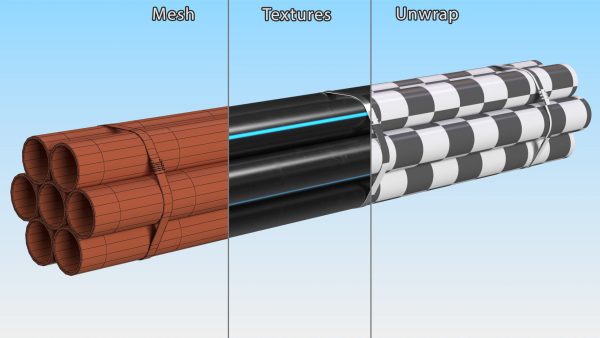 Thick Plastic Pipes Bundle 2 Meters