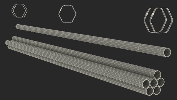 Thick Plastic Pipes Bundle 6 Meters