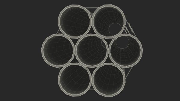 Thick Steel Pipes Bundle 2 Meters