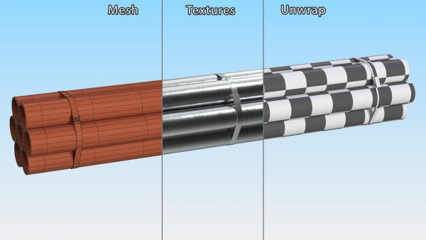 Thick Steel Pipes Bundle 2 Meters
