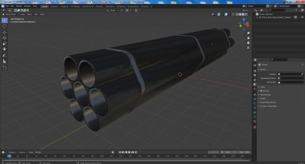 Thick Steel Pipes Bundle 2 Meters