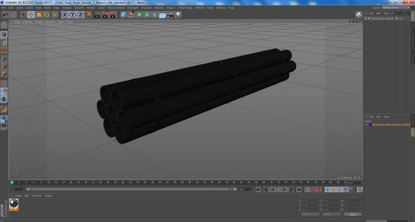 Thick Steel Pipes Bundle 2 Meters