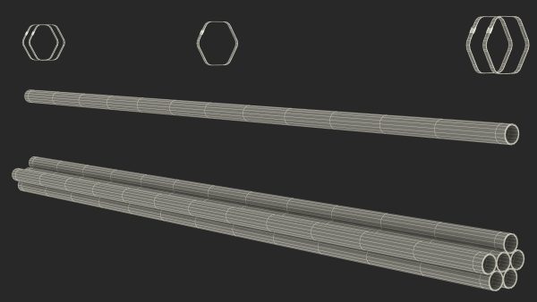 Thick Steel Pipes Bundle 6 Meters
