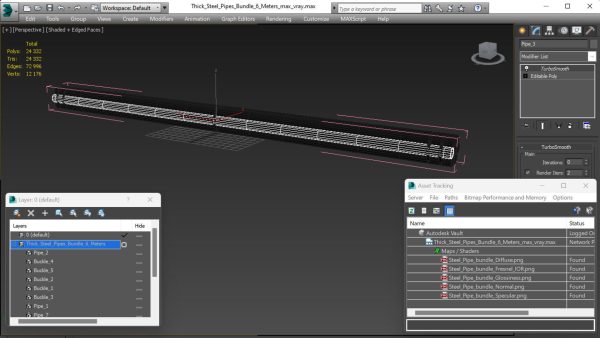Thick Steel Pipes Bundle 6 Meters
