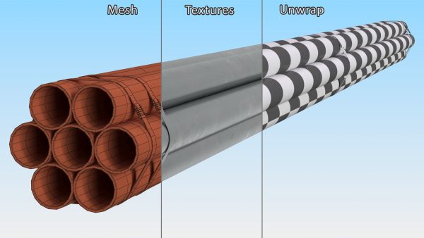 Thick Steel Pipes Bundle 6 Meters