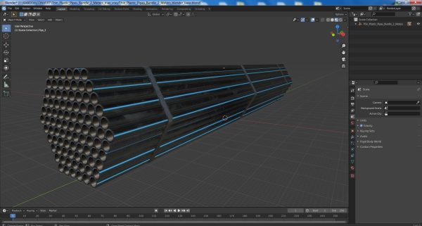 Thin Plastic Pipes Bundle 2 Meters