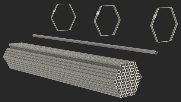 Thin Plastic Pipes Bundle 2 Meters