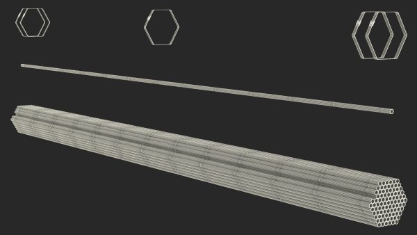 Thin Plastic Pipes Bundle 6 Meters