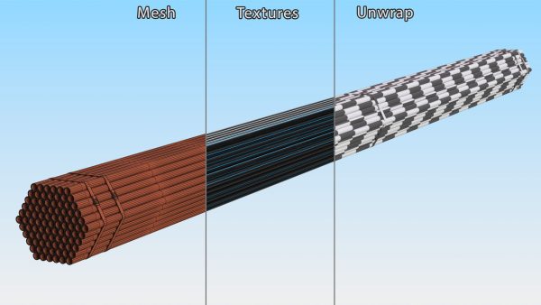 Thin Plastic Pipes Bundle 6 Meters