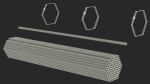 Thin Steel Pipes Bundle 2 Meters