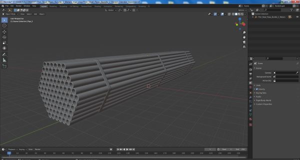 Thin Steel Pipes Bundle 2 Meters